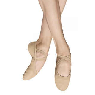 BLOCH "Performa" Damen Ballettschläppchen Leinen Sand 4 = EU 37 C